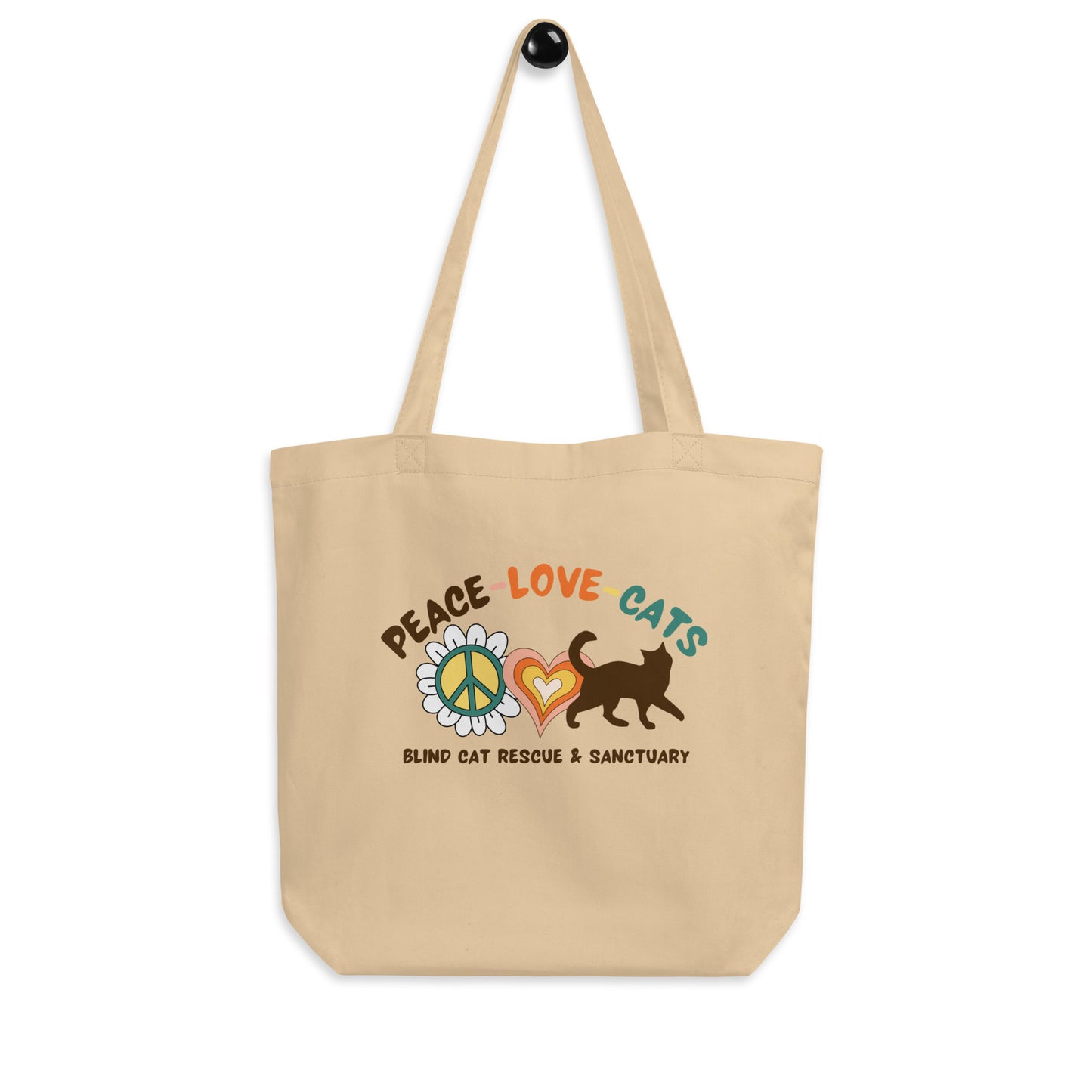 Groovy Peace Love Cats Tote