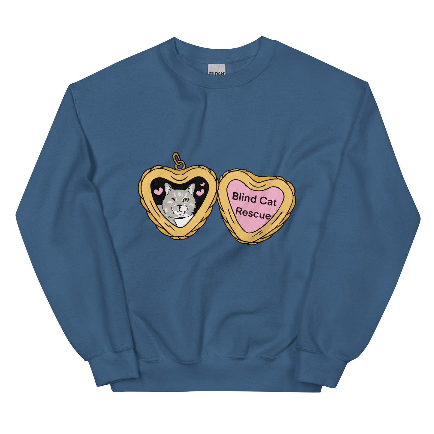 Blind Cat Rescue Locket Sweatshirt