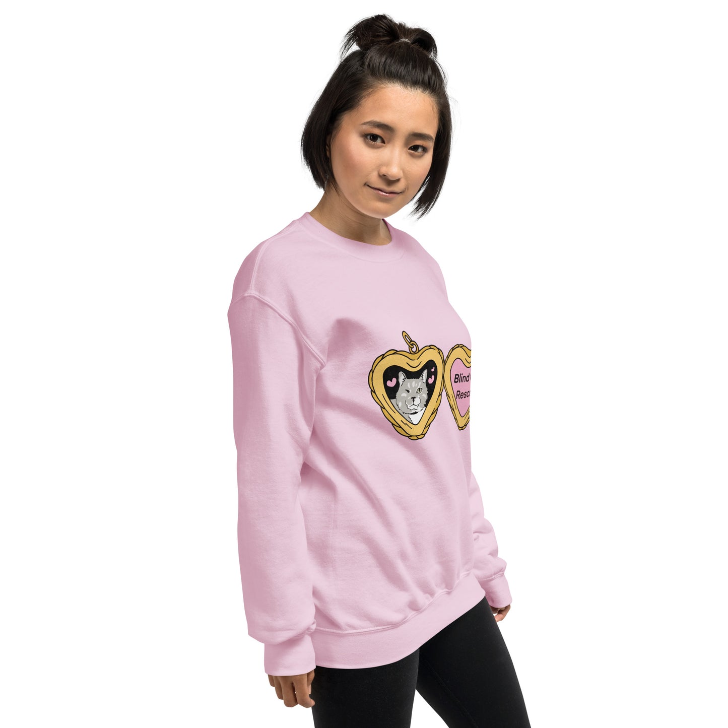 Blind Cat Rescue Locket Sweatshirt