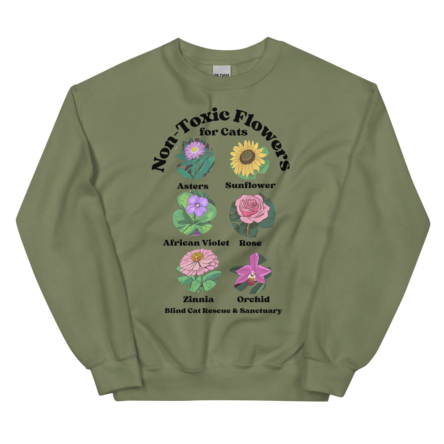 Non-Toxic Flowers for Cats Sweatshirt