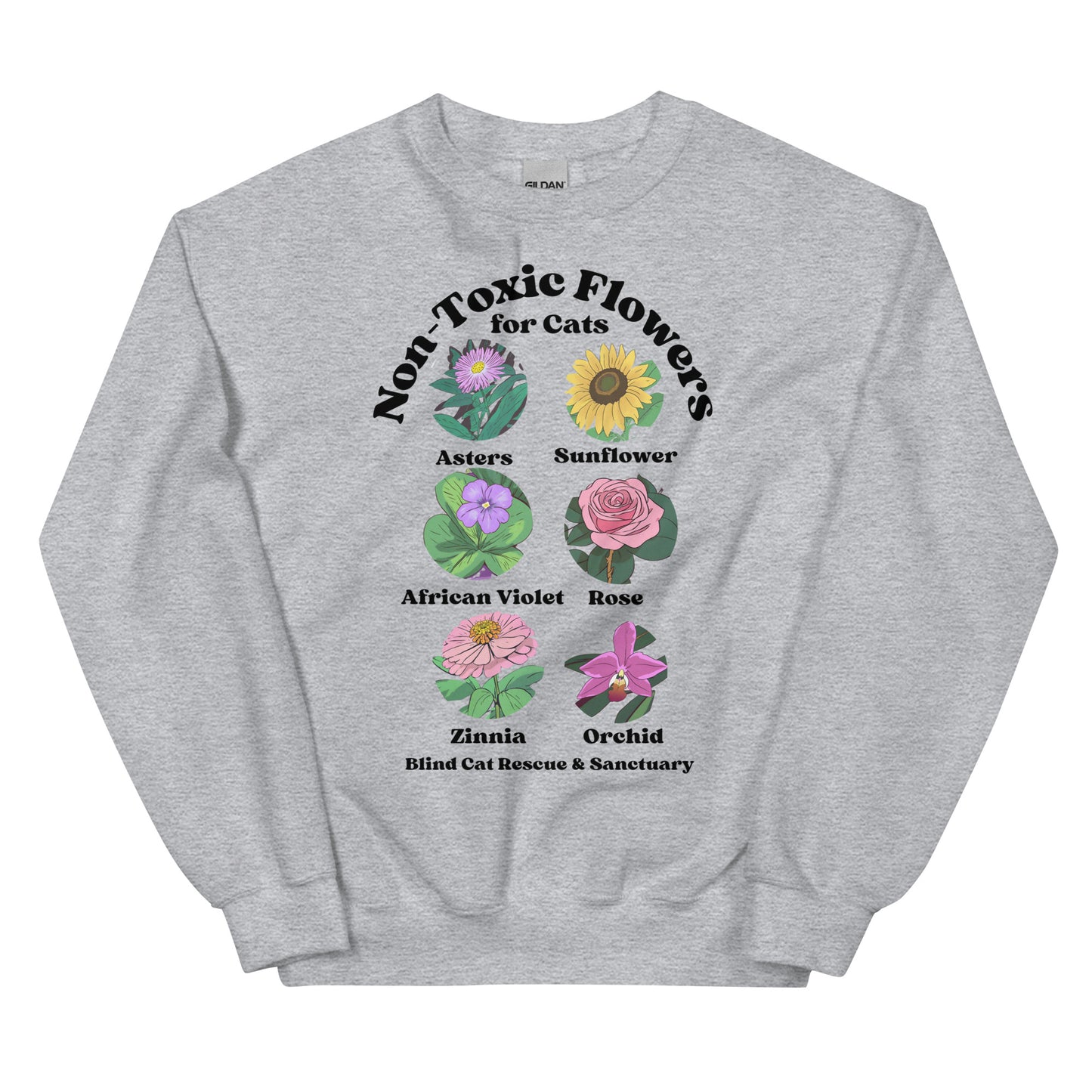 Non-Toxic Flowers for Cats Sweatshirt
