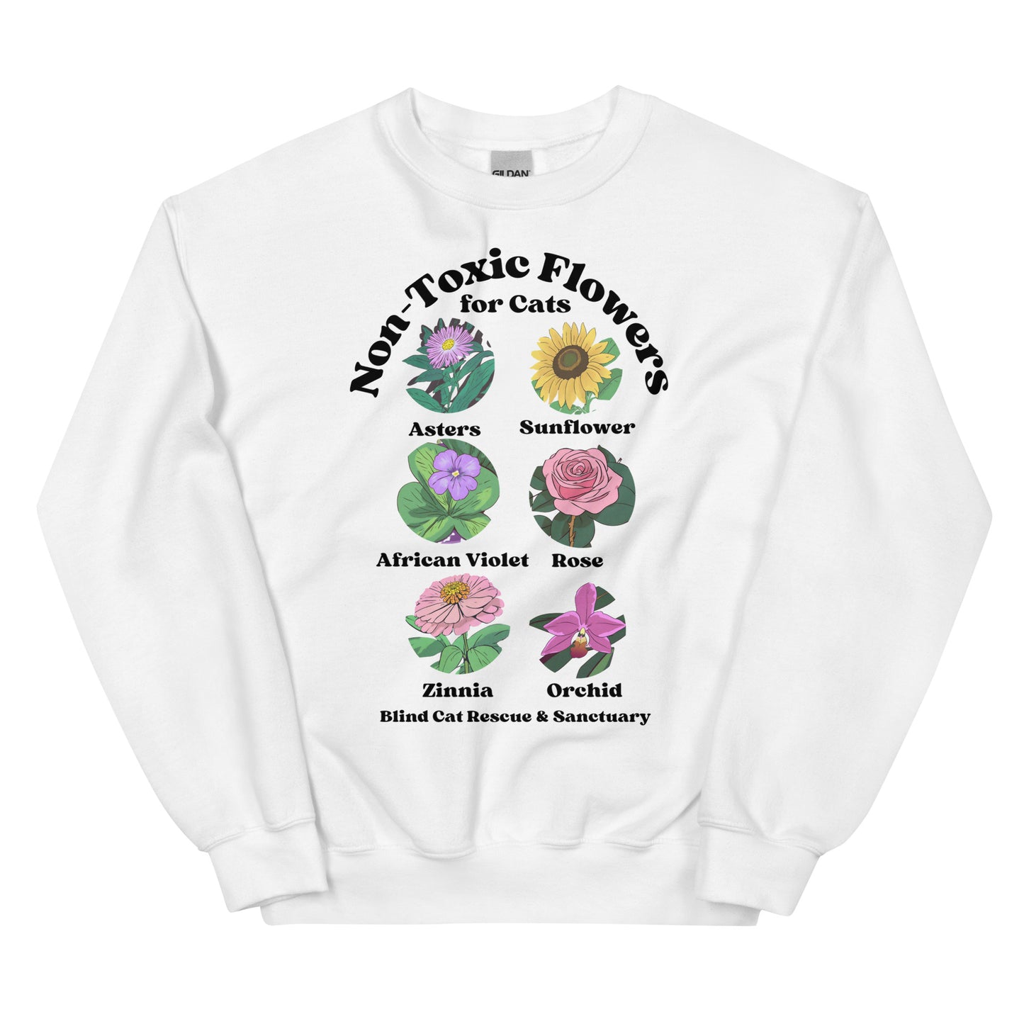 Non-Toxic Flowers for Cats Sweatshirt