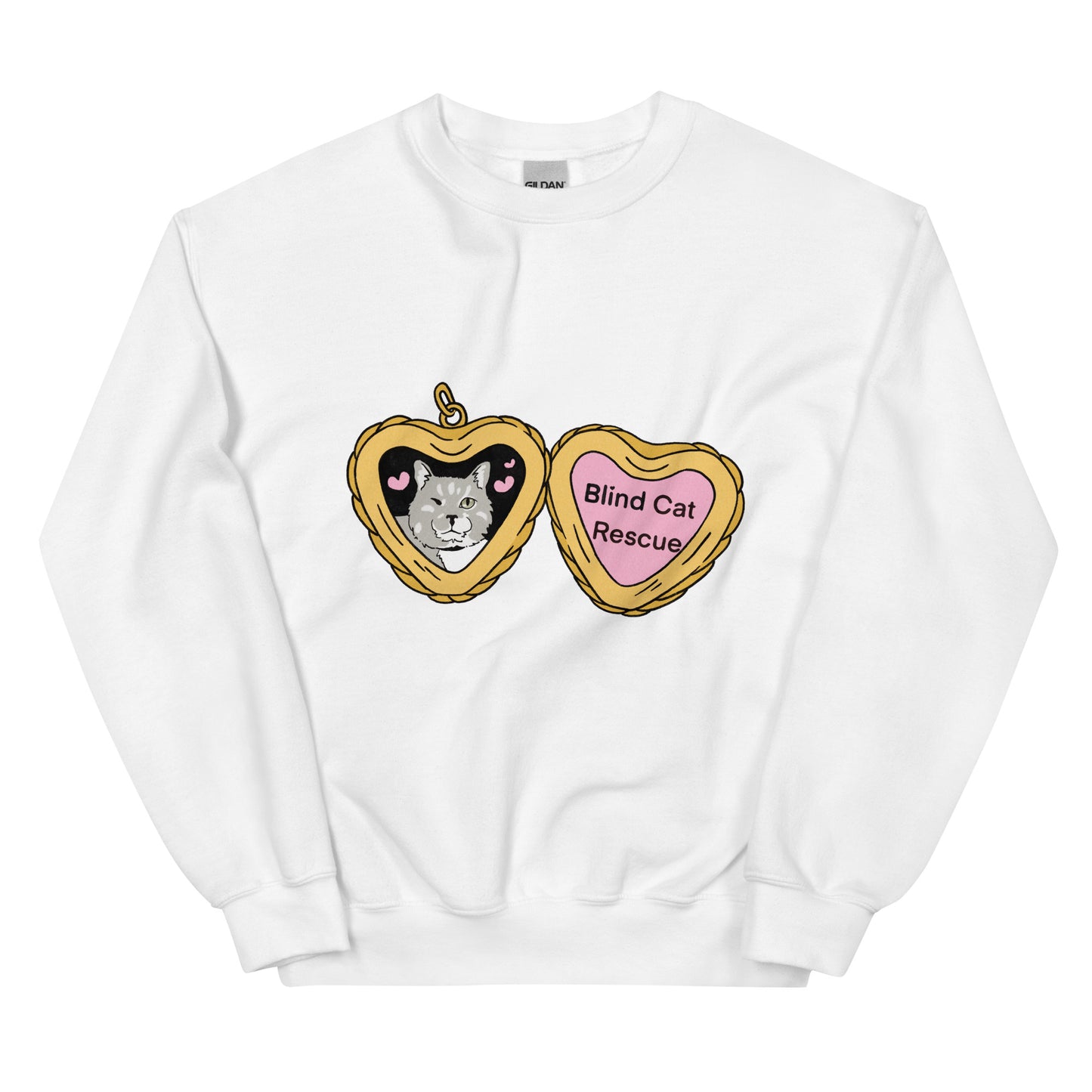 Blind Cat Rescue Locket Sweatshirt