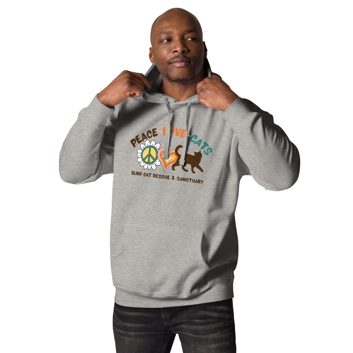 Groovy Peace Love Cats Hoodie