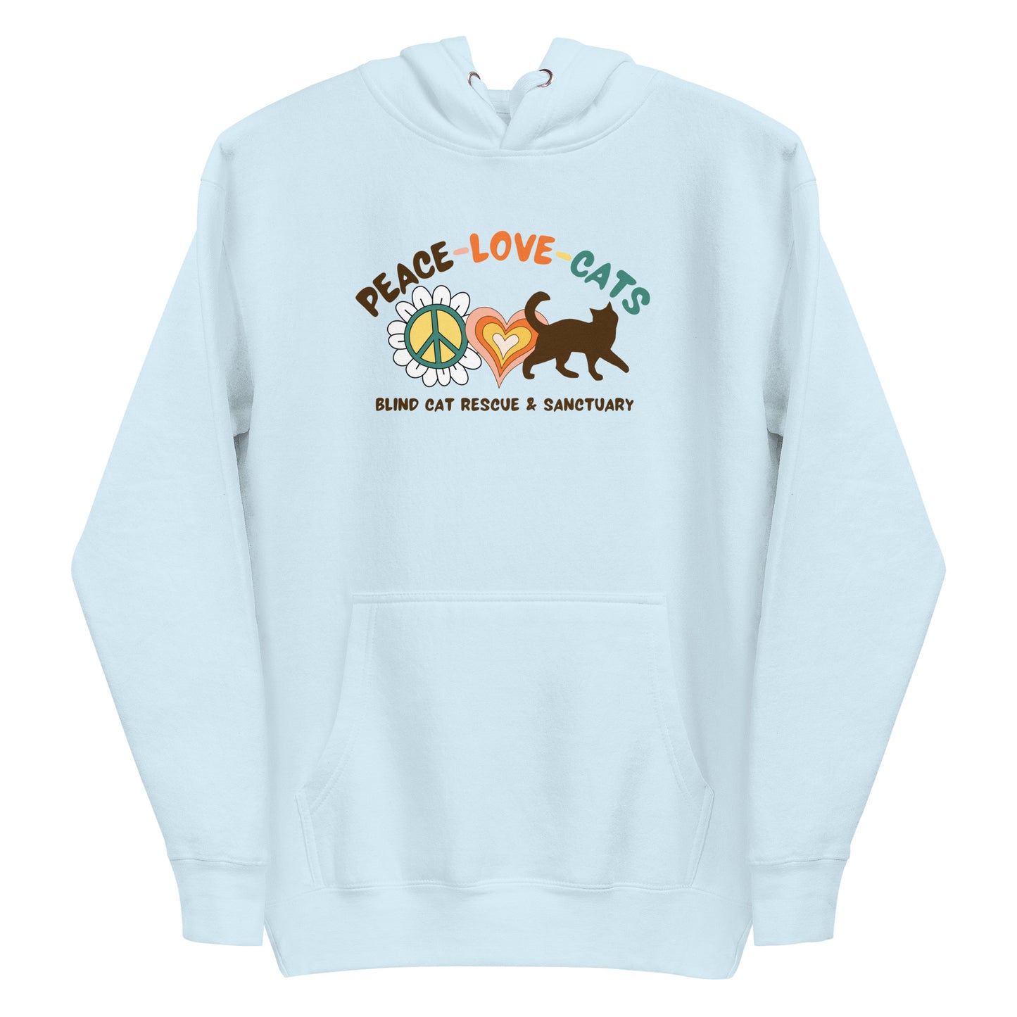 Groovy Peace Love Cats Hoodie