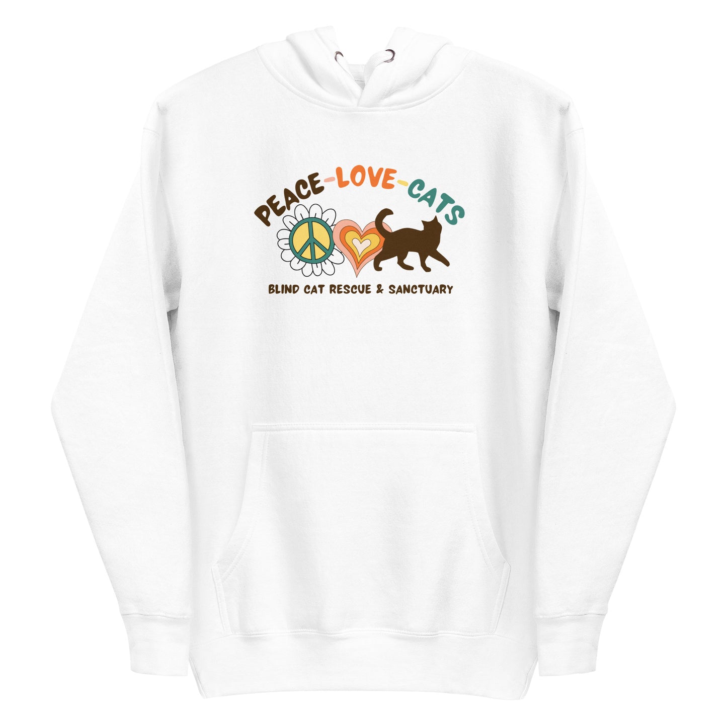 Groovy Peace Love Cats Hoodie
