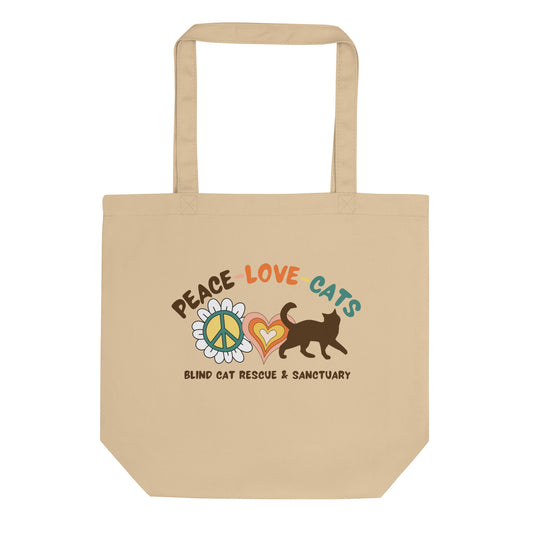 Groovy Peace Love Cats Tote