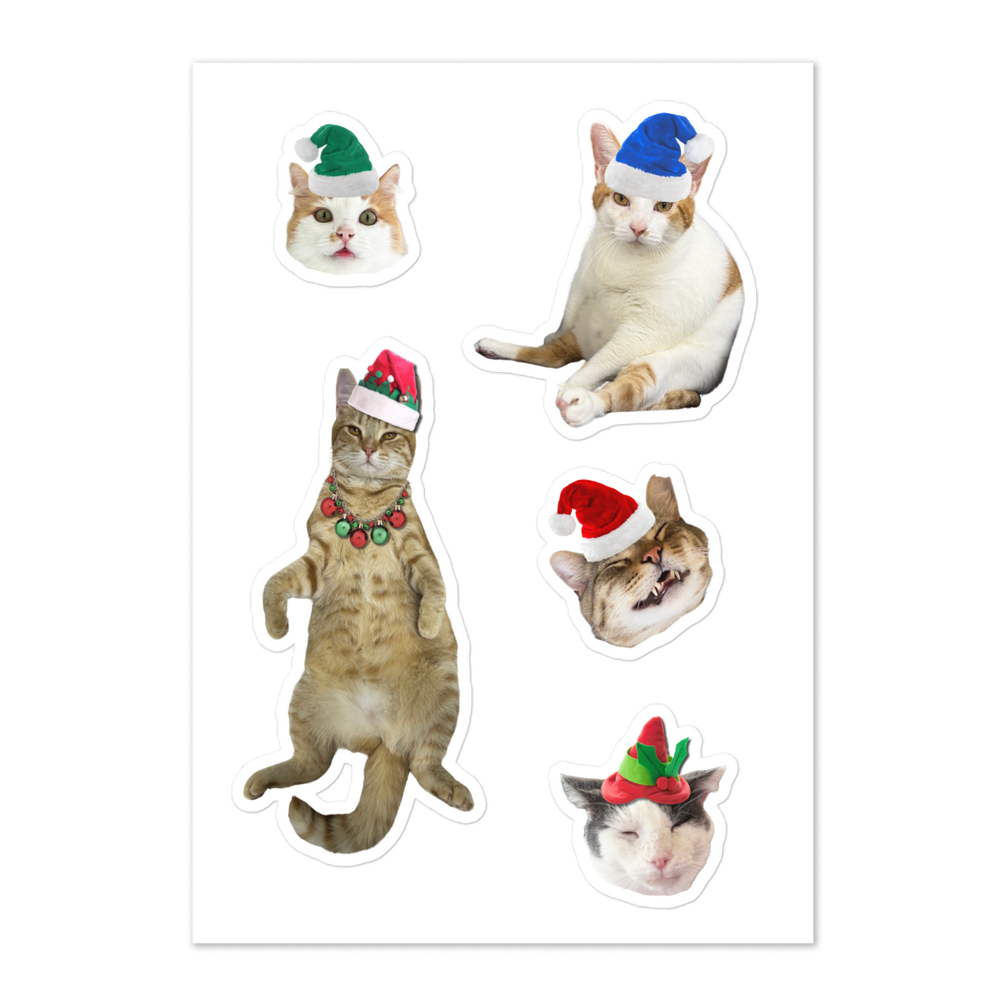 Holiday Cats Sticker sheet