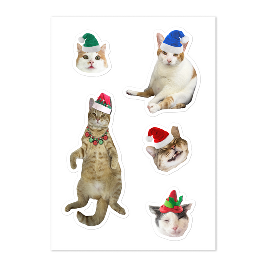 Holiday Cats Sticker sheet