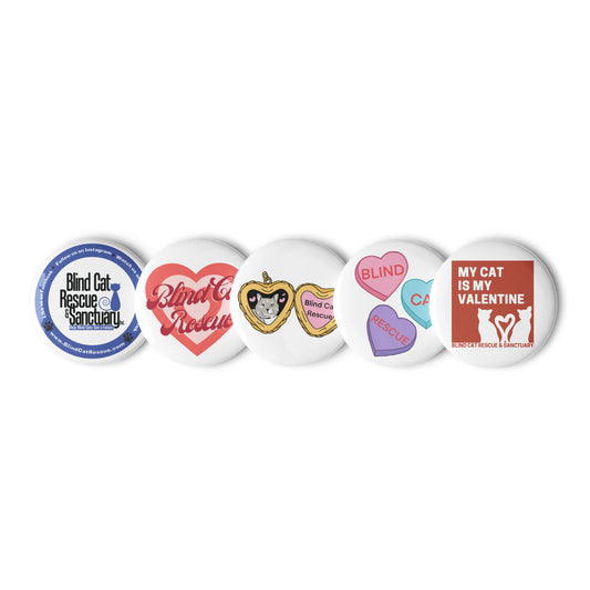 Set of BCR Valentine pin buttons
