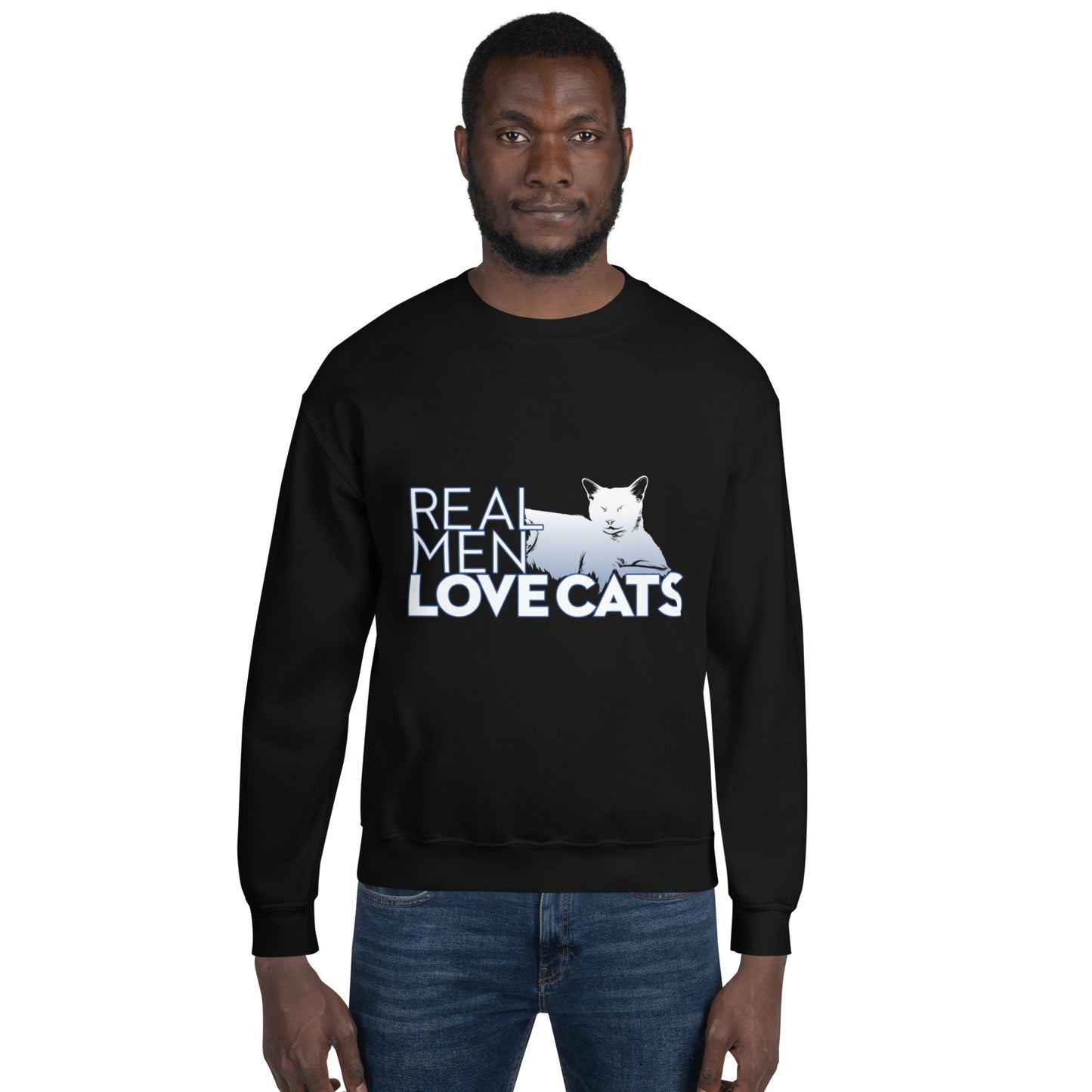 Real Men Love Cats Smudge Sweatshirt