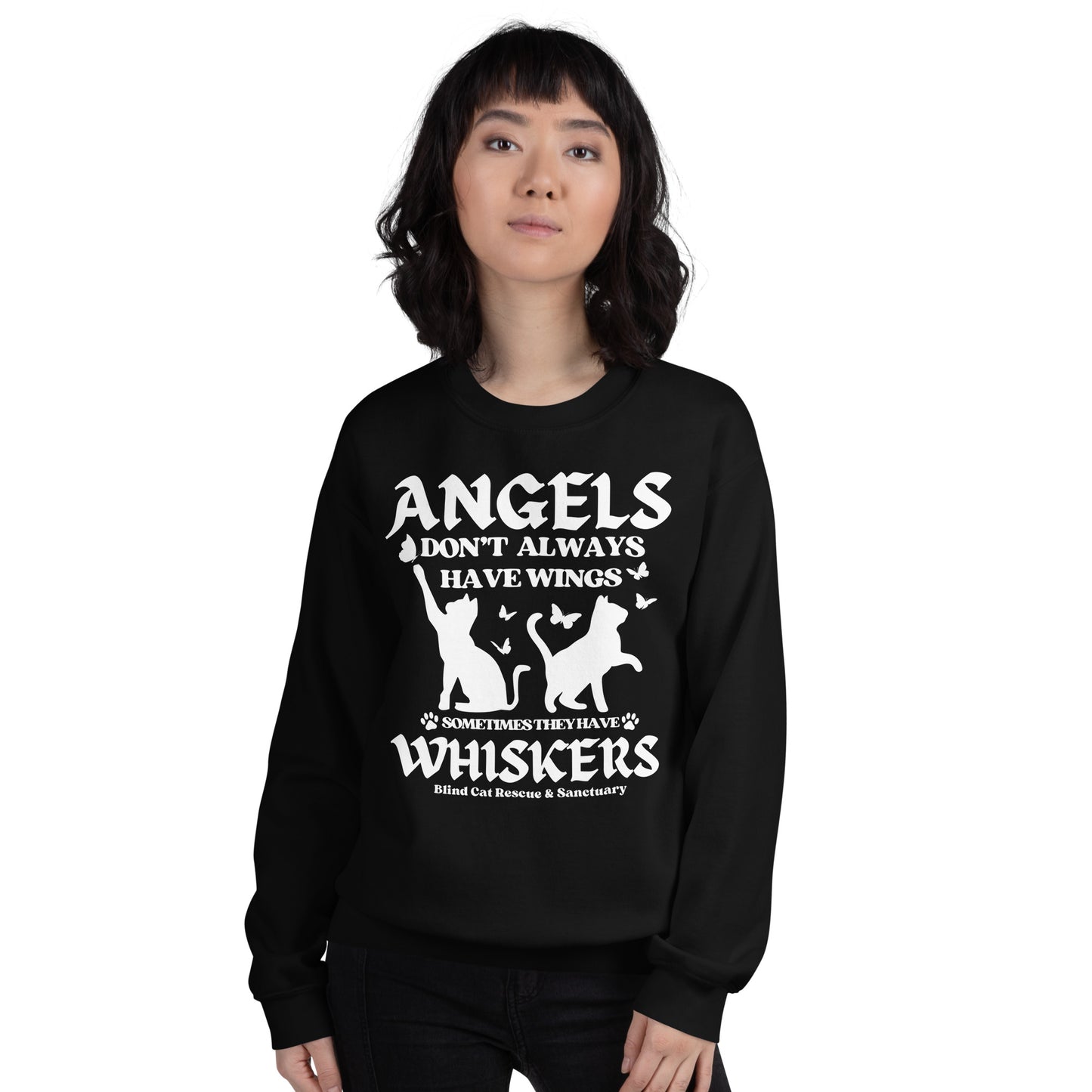 Some Angels Have Whiskers Sweatshirt W