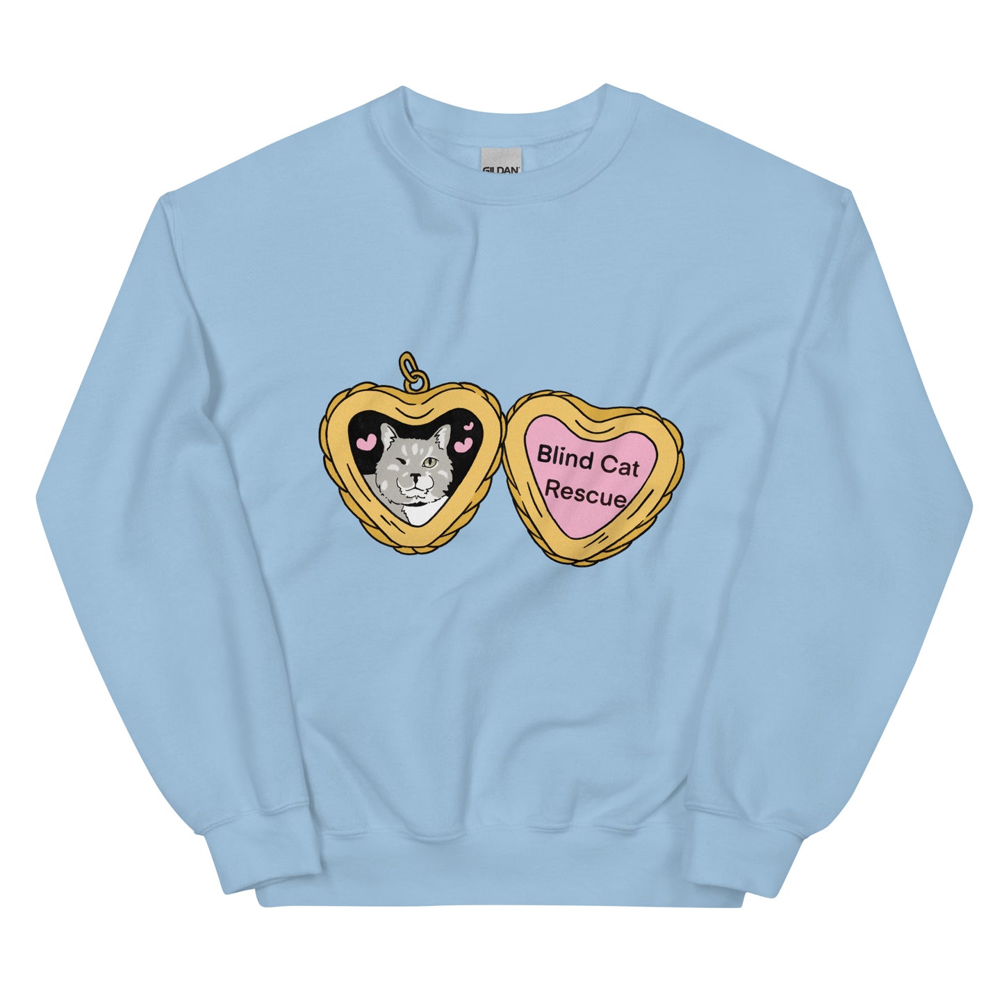 Blind Cat Rescue Locket Sweatshirt