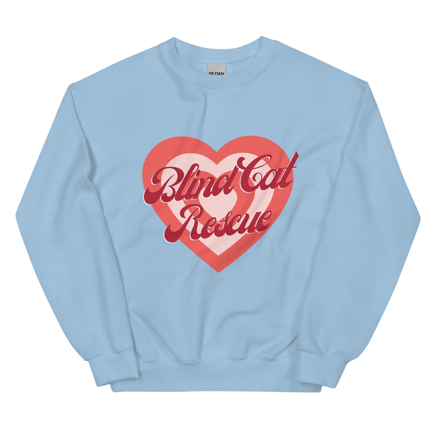 Blind Cat Rescue Vintage Heart Sweatshirt