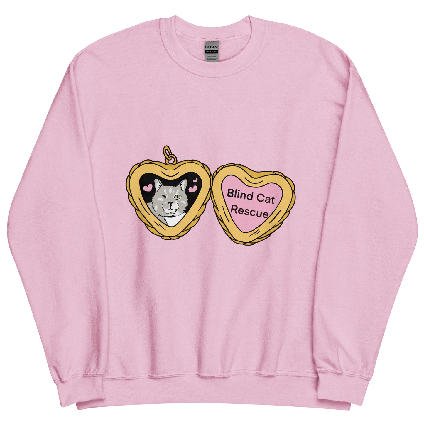 Blind Cat Rescue Locket Sweatshirt