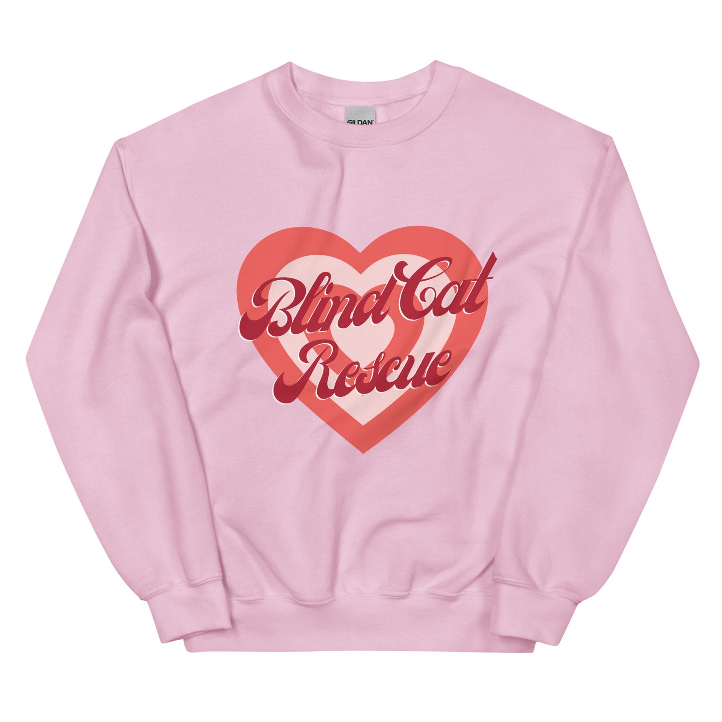 Blind Cat Rescue Vintage Heart Sweatshirt