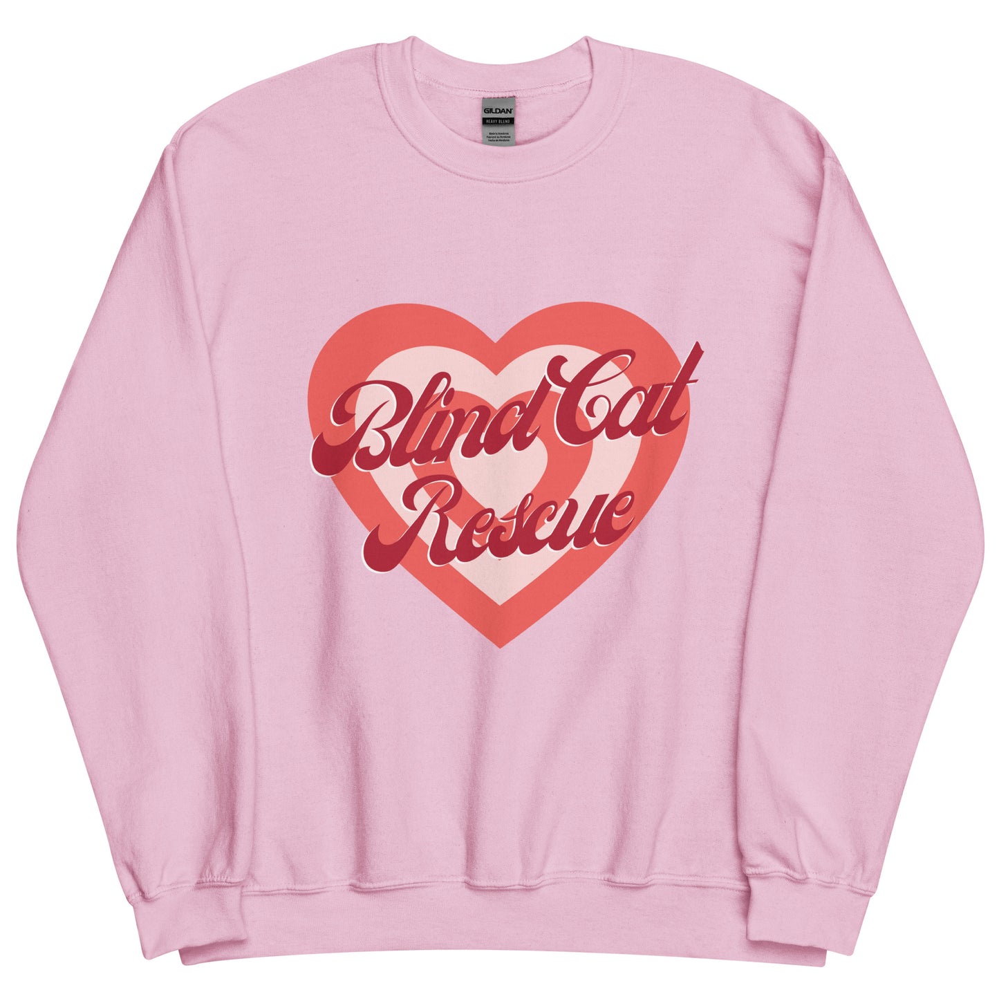 Blind Cat Rescue Vintage Heart Sweatshirt