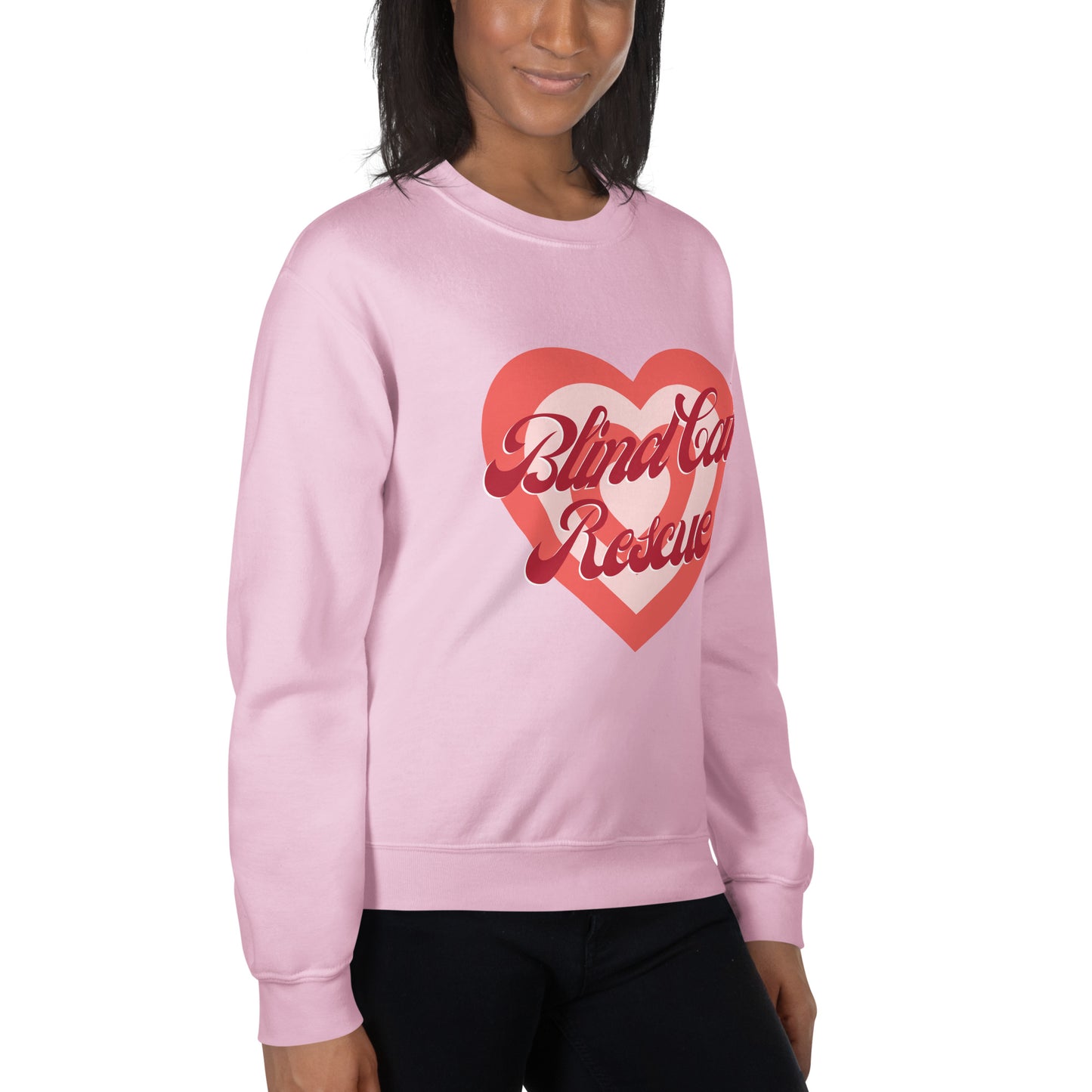 Blind Cat Rescue Vintage Heart Sweatshirt