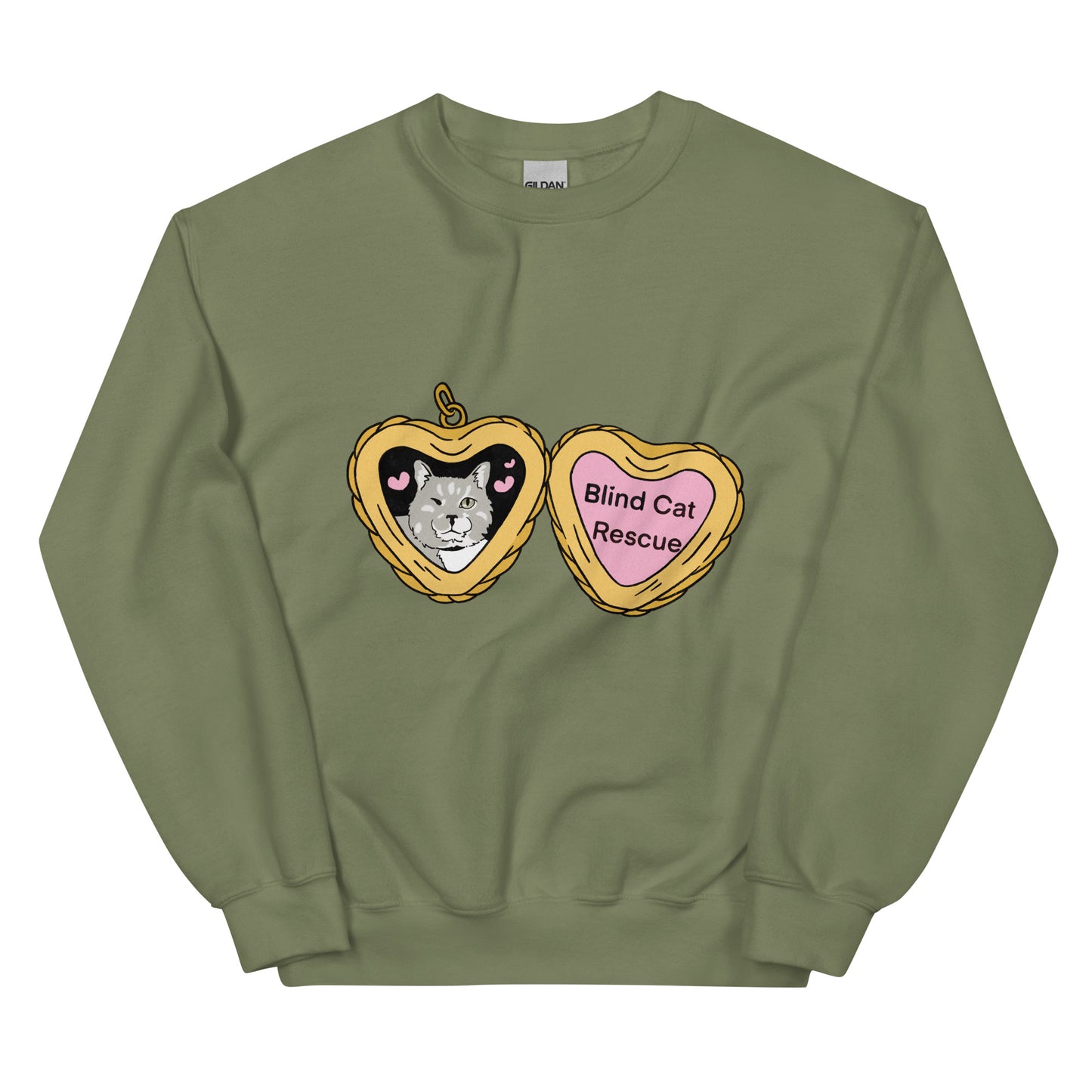 Blind Cat Rescue Locket Sweatshirt