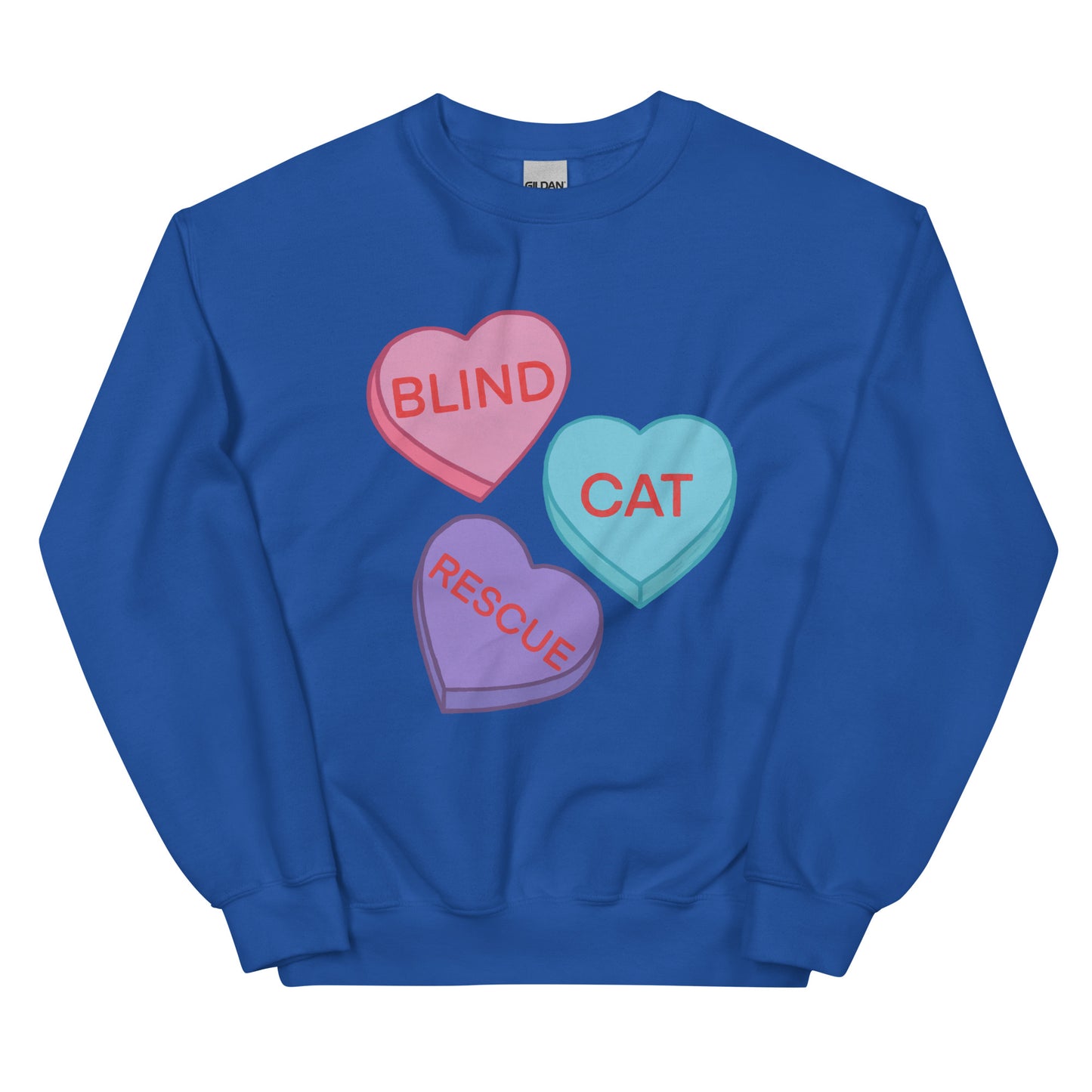 Blind Cat rescue Sweetheart Sweatshirt