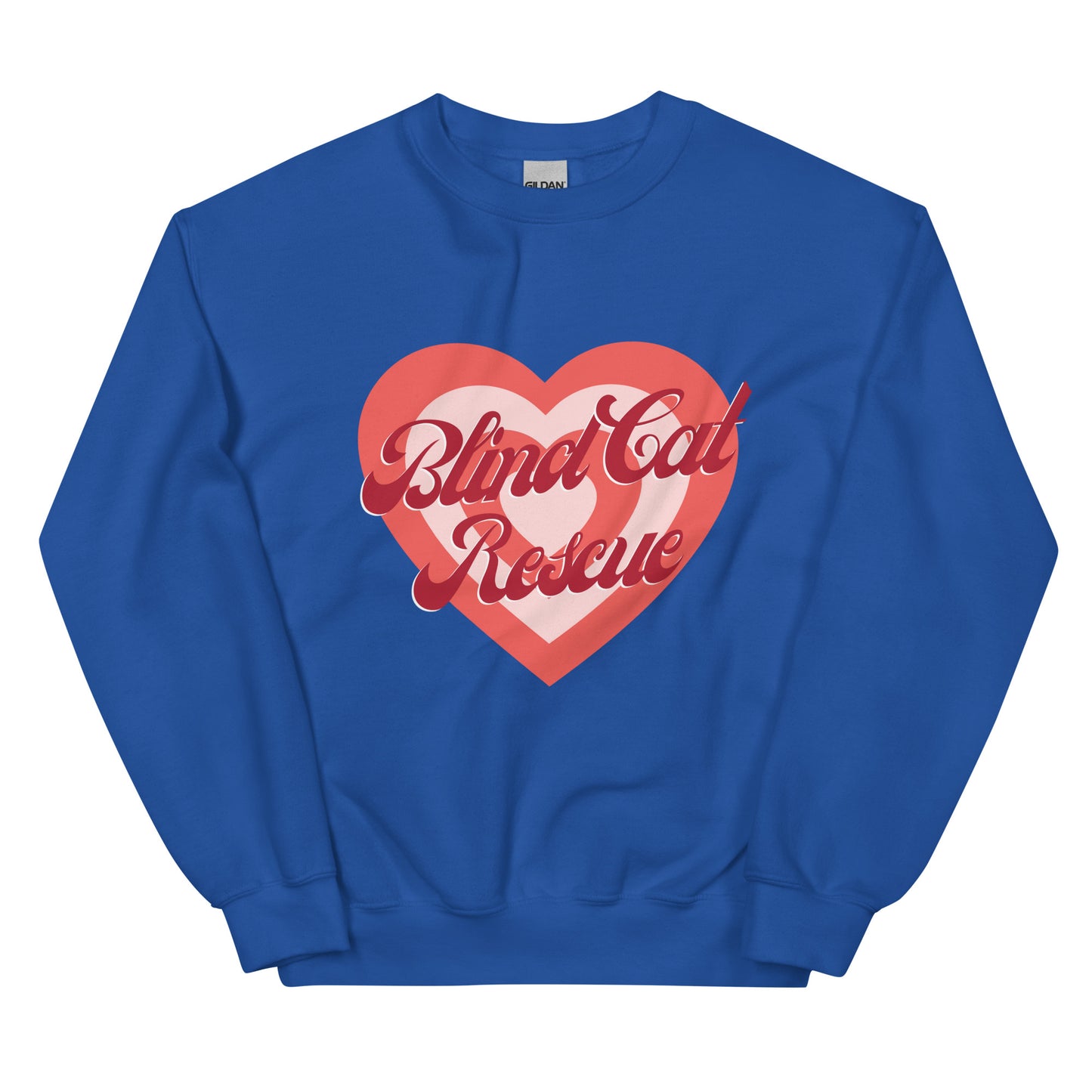 Blind Cat Rescue Vintage Heart Sweatshirt