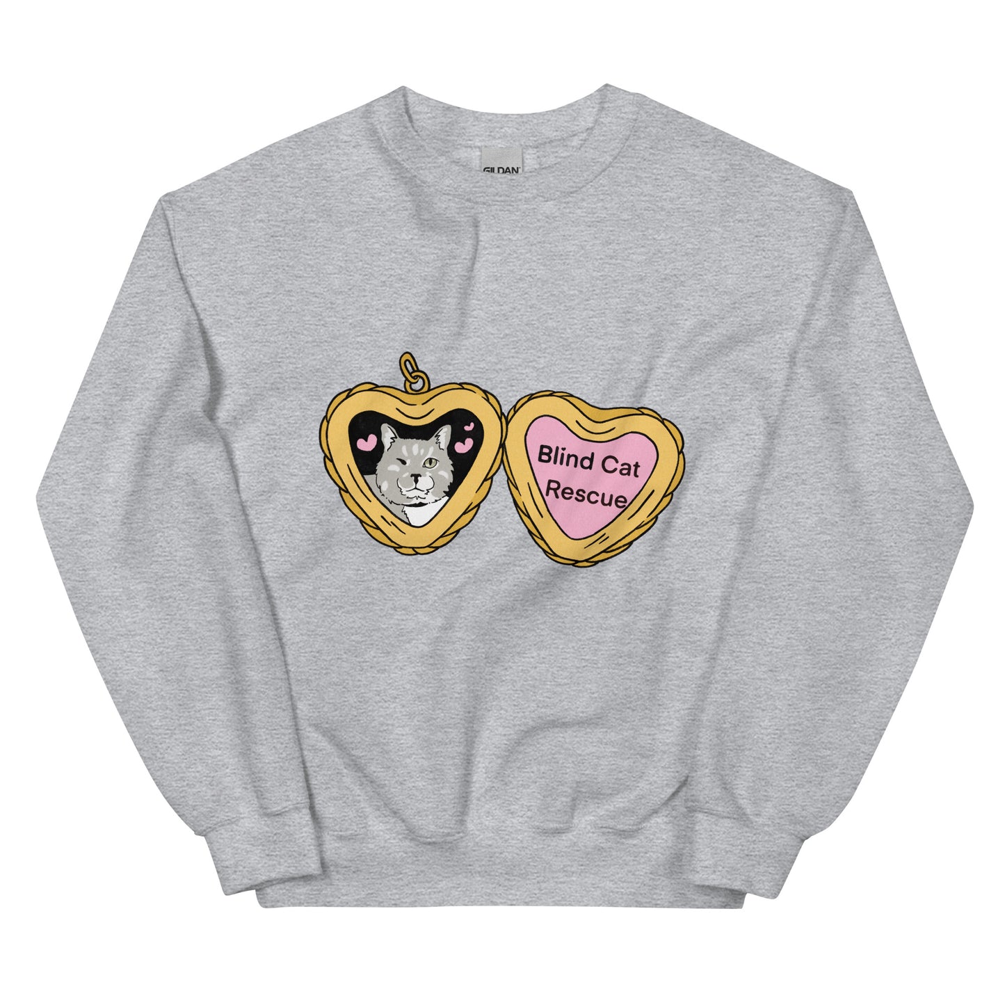 Blind Cat Rescue Locket Sweatshirt