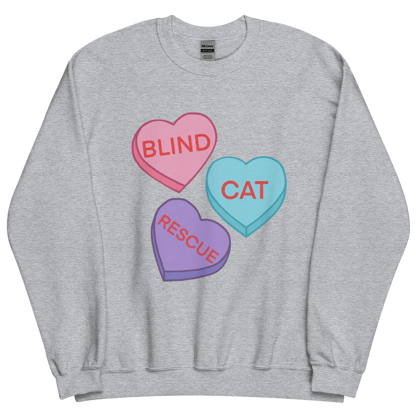 Blind Cat rescue Sweetheart Sweatshirt