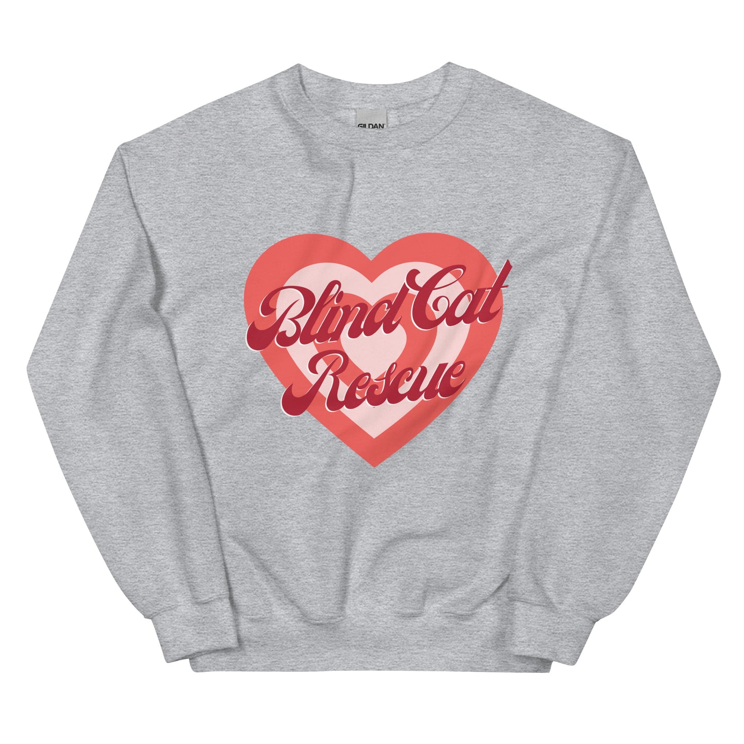 Blind Cat Rescue Vintage Heart Sweatshirt