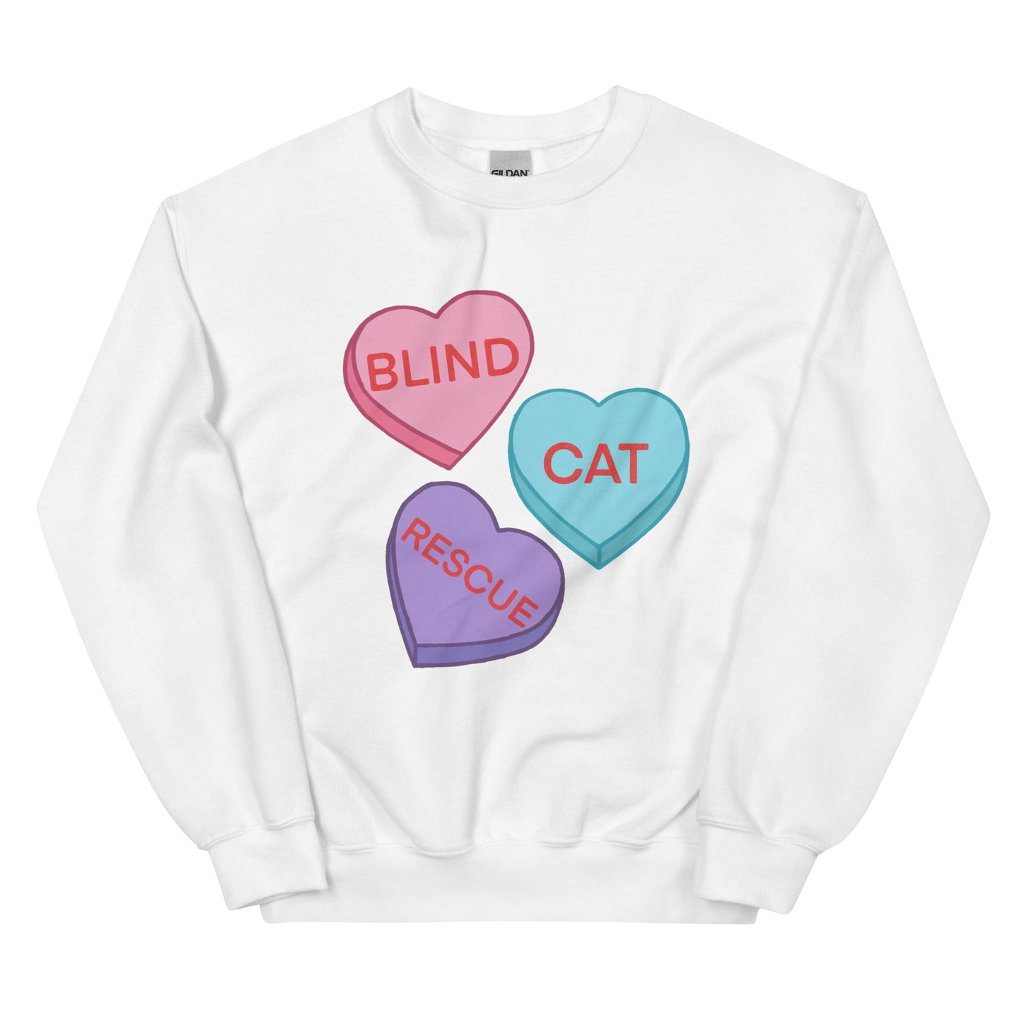 Blind Cat rescue Sweetheart Sweatshirt