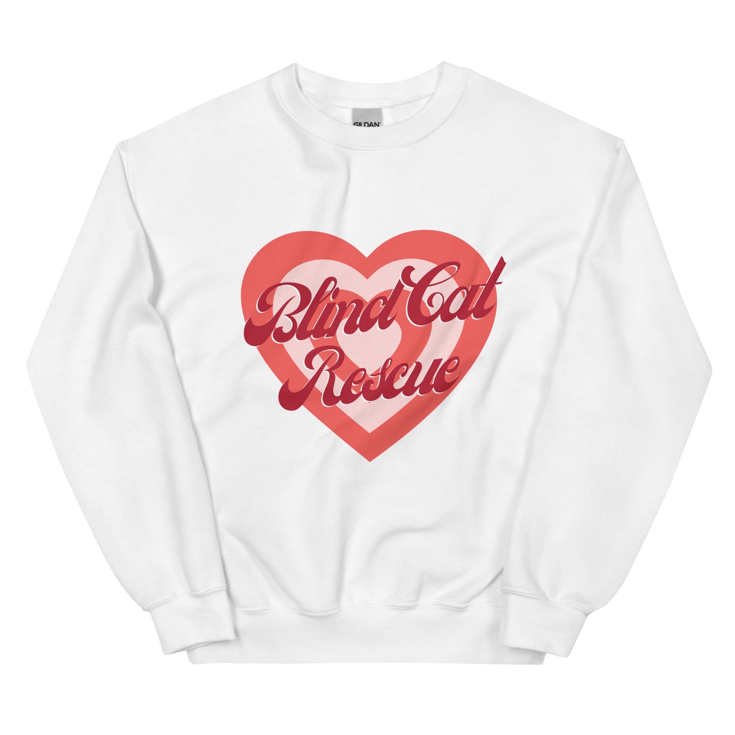 Blind Cat Rescue Vintage Heart Sweatshirt