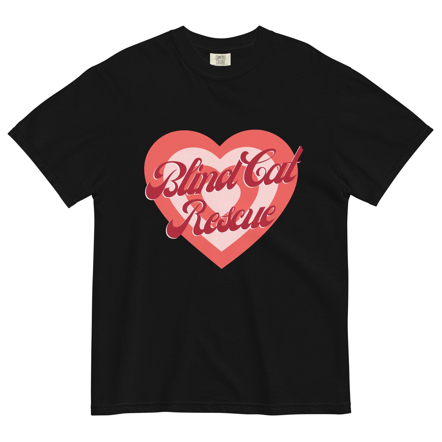 Blind Cat Rescue Vintage Heart t-shirt