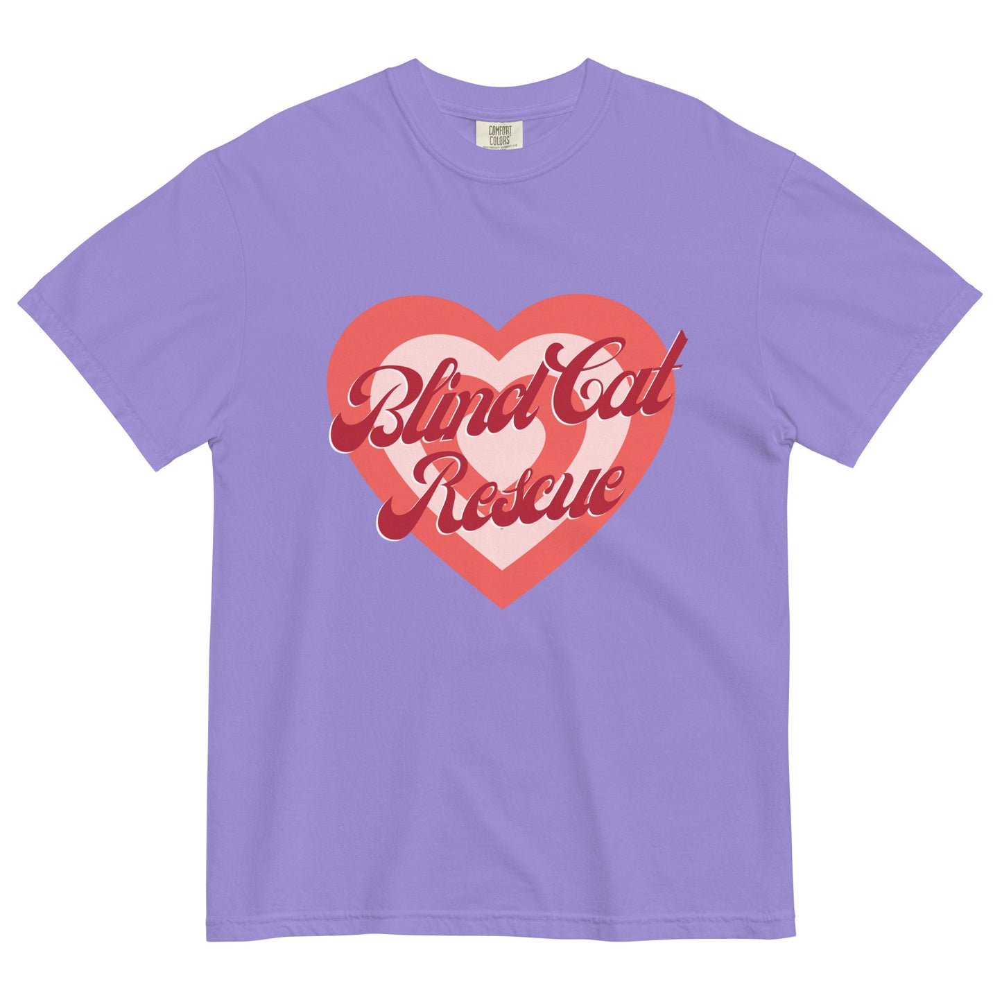 Blind Cat Rescue Vintage Heart t-shirt