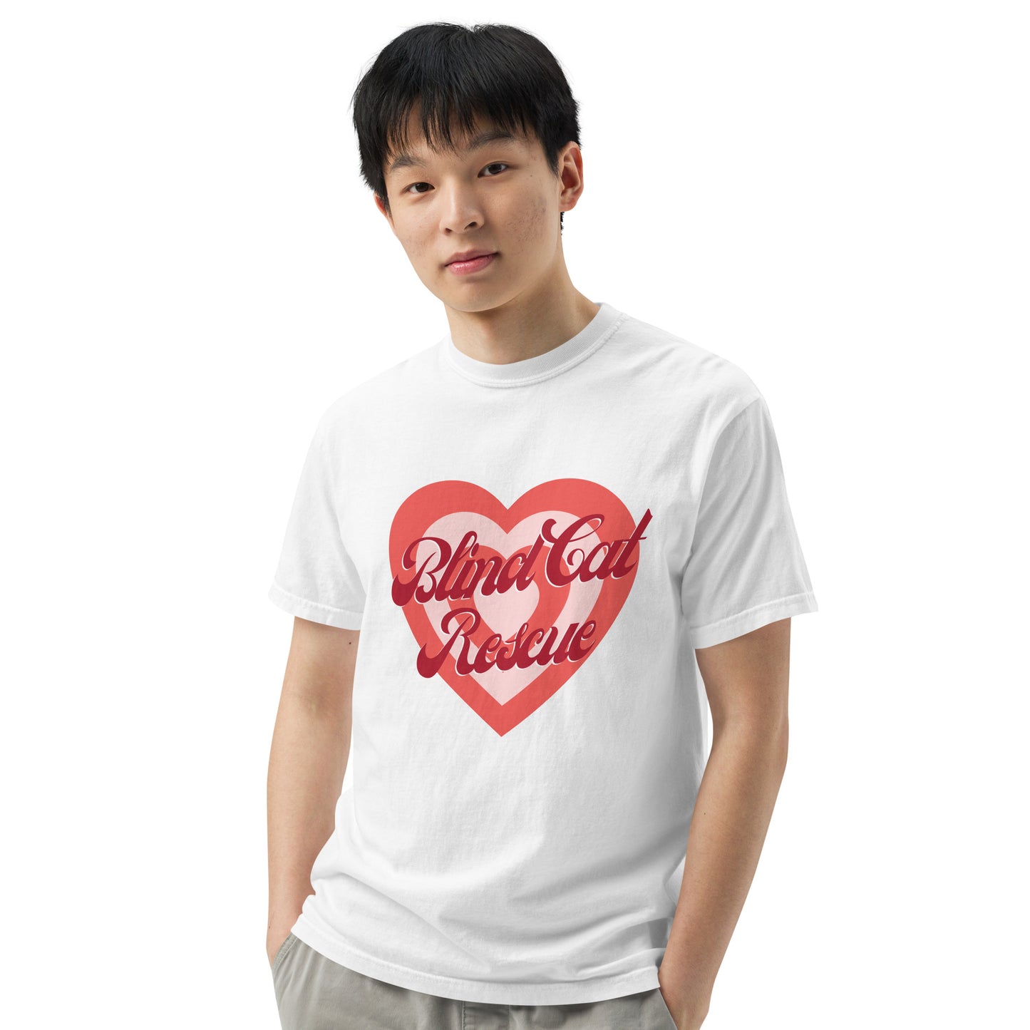 Blind Cat Rescue Vintage Heart t-shirt