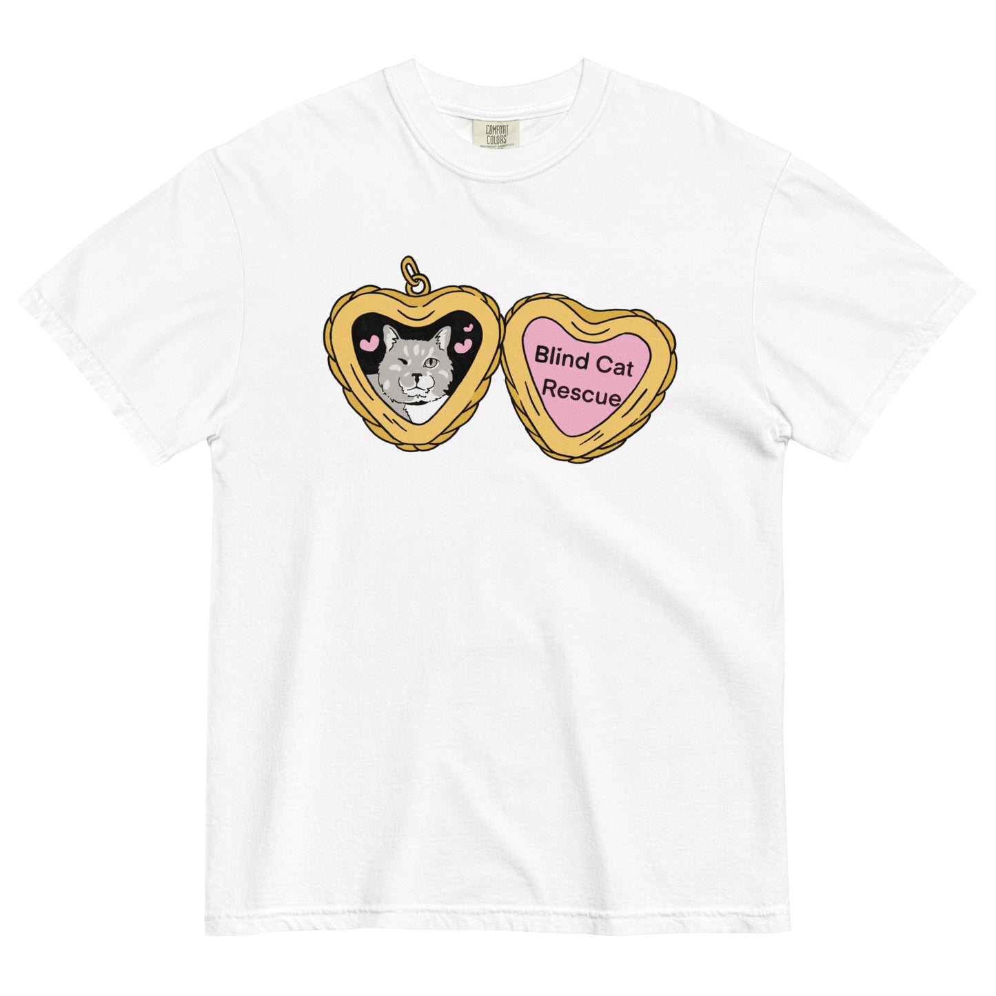 Blind Cat Rescue Locket t-shirt